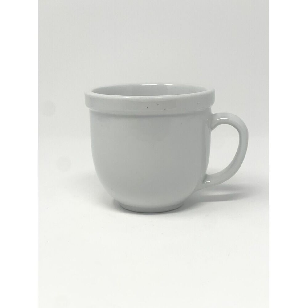 Pottery Barn Suppertime Du Jour Cafe Bistro Diner White Coffee Tea Mug Cup 10oz